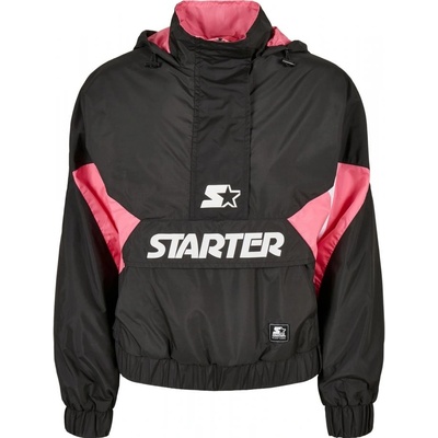 Ladies Starter Colorblock Halfzip Windbreaker black