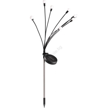 Polux LED соларна лампа FIORINI 8xLED/1, 2V 600 mAh IP44 черна (SA1937)