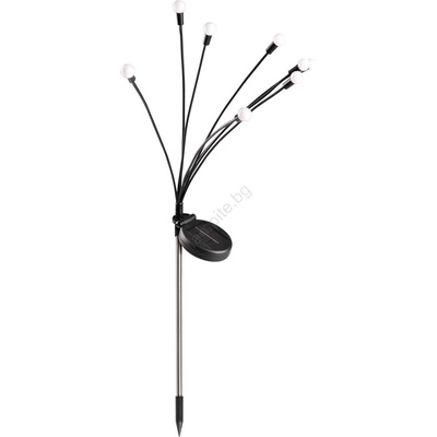 Polux LED соларна лампа FIORINI 8xLED/1, 2V 600 mAh IP44 черна (SA1937)