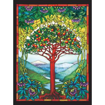Image 1 of Cobble Hill - Puzzle Tree of Life Stained Glass - 275 piese