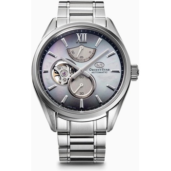 Orient Star RE-BY0009A Мъжки часовник - Автоматичен, Седефено-Сив Циферблат, Полу-Скелетон, 40мм, Резерв 50ч, 100м Водоуст