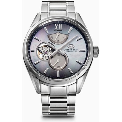 Orient Star RE-BY0009A Мъжки часовник - Автоматичен, Седефено-Сив Циферблат, Полу-Скелетон, 40мм, Резерв 50ч, 100м Водоуст