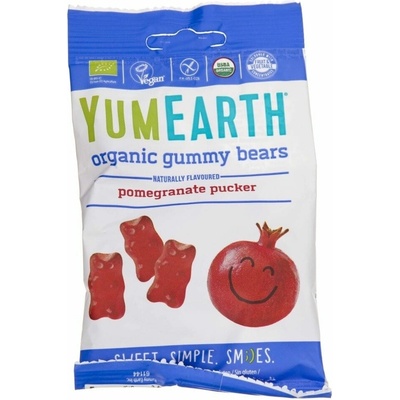 YumEarth Ovocní želé medvídci s příchutí granátového jablka BIO 50 g