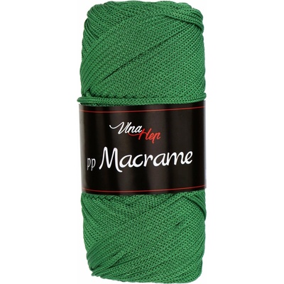 Pletací / háčkovací příze Vlna-Hep PP MACRAME 4135 zelená, jednobarevná, 100g/85m
