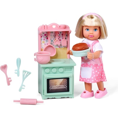 Simba Toys Игрален комплект Simba Toys Evi Love - Еви с кухня и аксесоари, 12 cm (105733998)