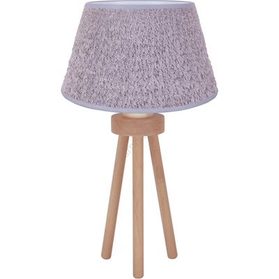 Duolla - Настолна лампа BOUCLE 1xE27/15W/230V Ø 28 см сив/дърво (DU601443)