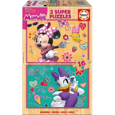 Educa Drevené Minnie Happy helpers Disney 2 x 16 dílků