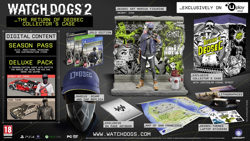 Watch Dogs 2 The Return of DedSec Collector's case 12. ウォッチ