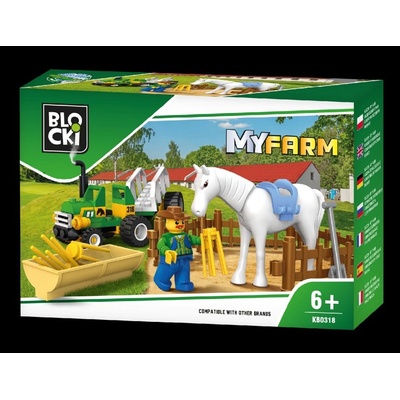 ICOM Blocki MyFarm Farmář s traktorem 43 ks – Zboží Dáma