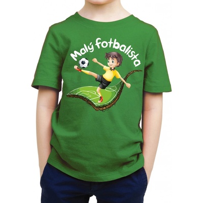 Fajntričko Kids dětské tričko Malý fotbalista zelená