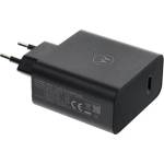 Motorola Променливотоково зарядно устройство Type-C с гнездо 125W, PD бързо зарядно устройство, ЧЕРНО (MC-1259)