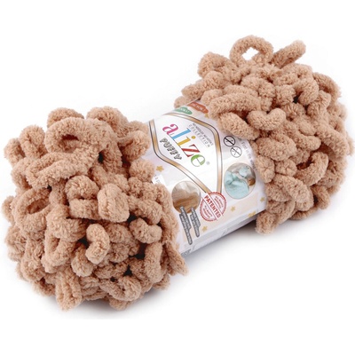Stoklasa Pletací příze Alize Puffy 100 g Balení: 1 ks, Varianta: 29 (262) hnědá srnčí 29 (262) hnědá srnčí