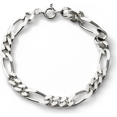 Zlatnictví zlatíčko stříbrný náramek figaro 3+1 06.000.00008