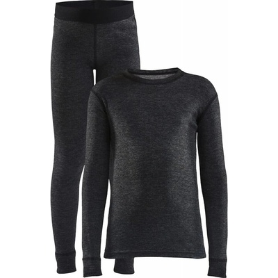 Craft Core dětský set Wool Merino Junior hnědá růžová