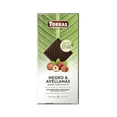 Torras Bezlepková hořká s lískovými oříšky bez přidaného cukru 125 g