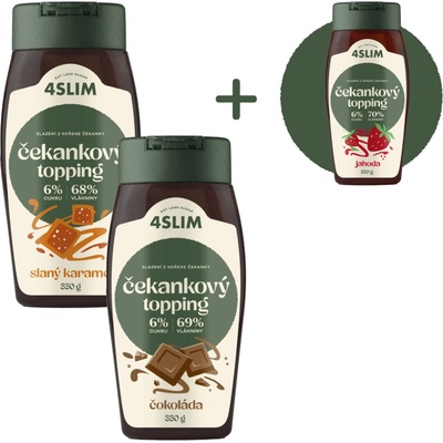 4Slim: Mix 100% džemů Meruňka, Švestka, Jahoda 3 x 280 g – Zboží Dáma