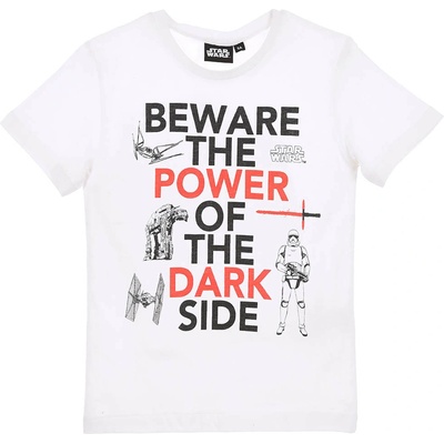 Sun City dětské tričko Star Wars Dark side bílé bavlna