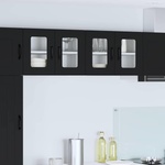 vidaXL Стенен стъклен шкаф PORTO Черно 60 x 31 x 40 см (885317)