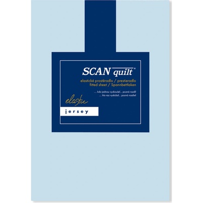 SCANquilt Prestieradlo Jersey Elastic Lycra svetlo modré 140x200