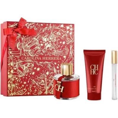 Carolina Herrera Комплект за жени Carolina Herrera CH - Тоалетна вода 100 мл + Лосион за тяло 100 мл + Мини 10 мл