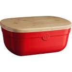 Emile Henry Кутия за хляб с дъска "bread box" - цвят червен (eh-8750-34)