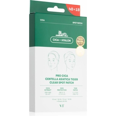 VT Cosmetics Pro Cica Centella Asiatica Tiger Clear Spot Patch náplasti na problematickú pleť 66 ks