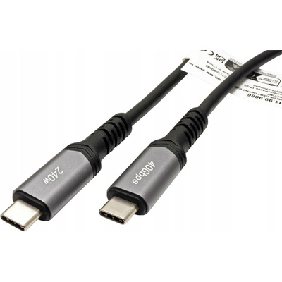 Value 11.99.9086 USB, USB 4.0 USB-C ® zástrčka, USB-C ® zástrčka, 1m, černý