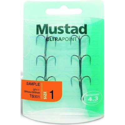 Mustad TS90NP-ZS-2 trojháček zink-steel vel.2 6 ks