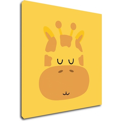 Impresi Obraz Cute giraffe yellow background - 20 x 20 cm