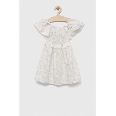 Birba&Trybeyond Детска памучна рокля Birba&Trybeyond в бяло къс модел разкроен модел (423.65594.00.134.176)