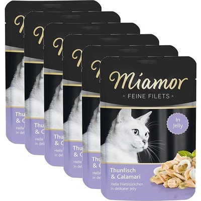 Miamor Feine Filets tuniak a kalmáre v želé 6 x 100 g