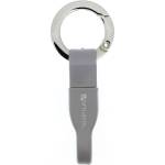  Кабел тип ключодържател за всички устройства с MicroUSB (10 см) - 4smarts KeyRing MicroUSB Cable (сив) (4S468757)