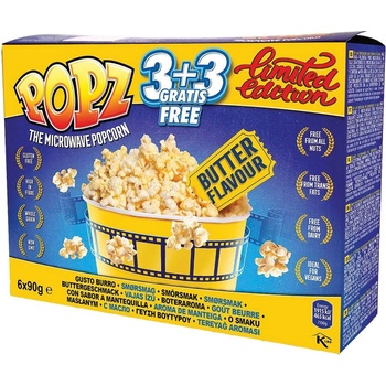 Image 1 of POPZ Попс пуканки с масло 3+3 6x90гр