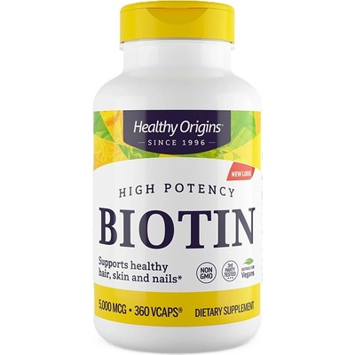 Healthy Origins Biotin, 5000 mcg, 360 капсули, Healthy Origins (25109 HO)