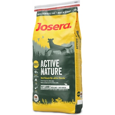 Josera Active Nature - Пълноценна суха храна за активни възрастни кучета над 1 год. , без зърно, с пилешко и агнешко месо 15 кг