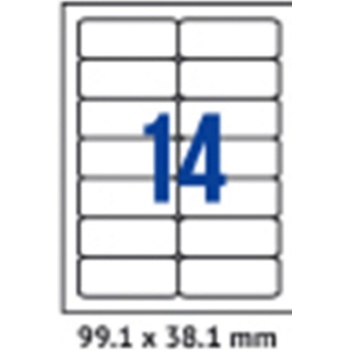 ЕТИКЕТИ A4 SPREE/CASSA 99.1/38, 1MM No14 ОП100 ОБЛИ