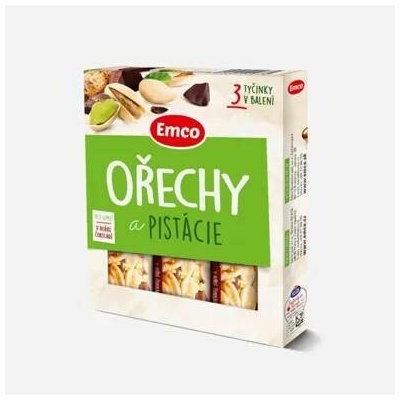 Emco Tyčinka Ořechy a pistácie 3x35 g 12 x 105 g