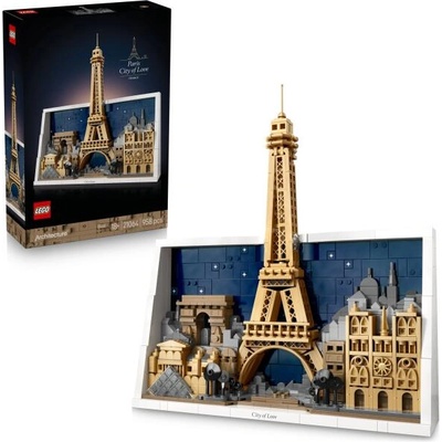 Architecture Paris - City of Love 3D puzzle - wall decoration as a craft set for building - DIY set for adults with Parisian landmarks such as the miniature Eiffel Tower - gift for men and women - 21064