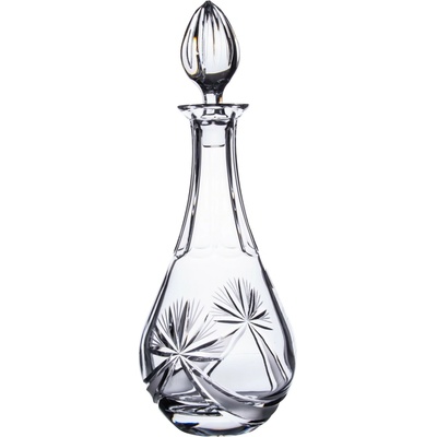 Broušená karafa na víno Bohemia Crystal brus Mašle 750ml