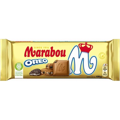 Marabou mléčná čokoláda s Oreo sušenkami 170 g