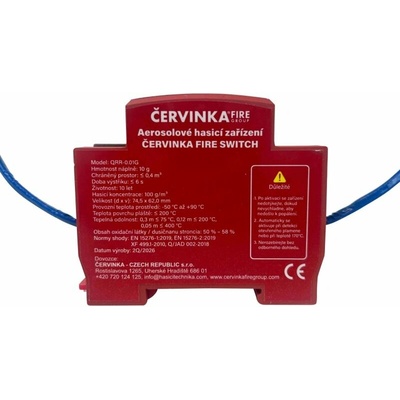 Aerosolové hasicí zařízení Červinka Fire Switch