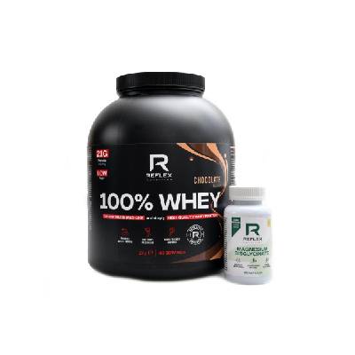 Reflex nutrition 100% Whey protein 2kg + magnesium bisglycinate 90 kapslí - slaný arašídový karamel