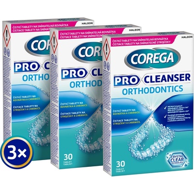 Corega Pro Cleanser Orthodontics čisticí tablety 3 x 30 ks – Zboží Mobilmania