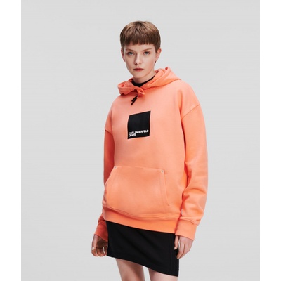 Karl Lagerfeld Jeans KLJ Logo Hoodie oranžová