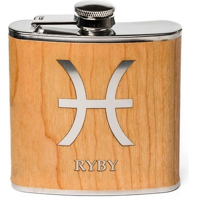 Ploskačka gravír znamenie zverokruhu Ryby 180 ml