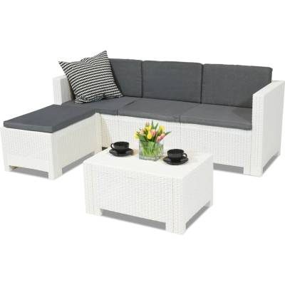 BICA Техноратанов комплект мебели за почивка Colorado Relax бял Bica (BCCOLLBL)