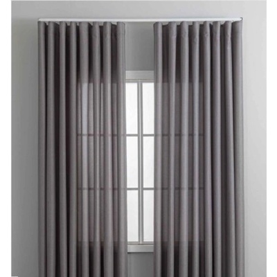 Дрейпари БГ Готова завеса имитираща лен плюс коланче, за директно окачване с вълнообразно фиксирано набиране 1: 2, цвят сив, 245х145 и 245х300, код-2025110 от 19.90 евро