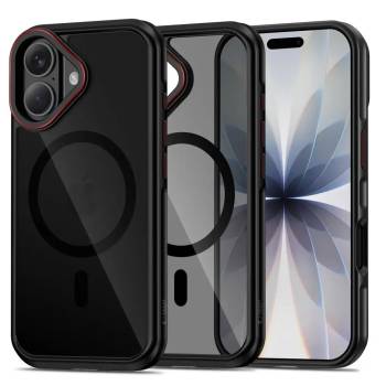 Tech-Protect Калъф Tech-Protect MagHybrid MagSafe за iPhone 17 - черен и червен (5906302330416)