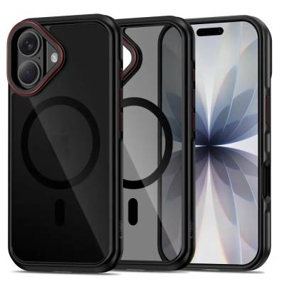 Tech-Protect Калъф Tech-Protect MagHybrid MagSafe за iPhone 17 - черен и червен (5906302330416)