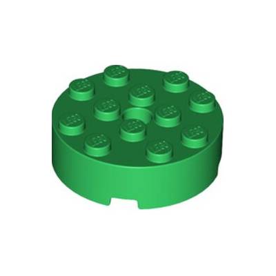Lego 87081 Green Brick, Round 4 x 4 with Hole